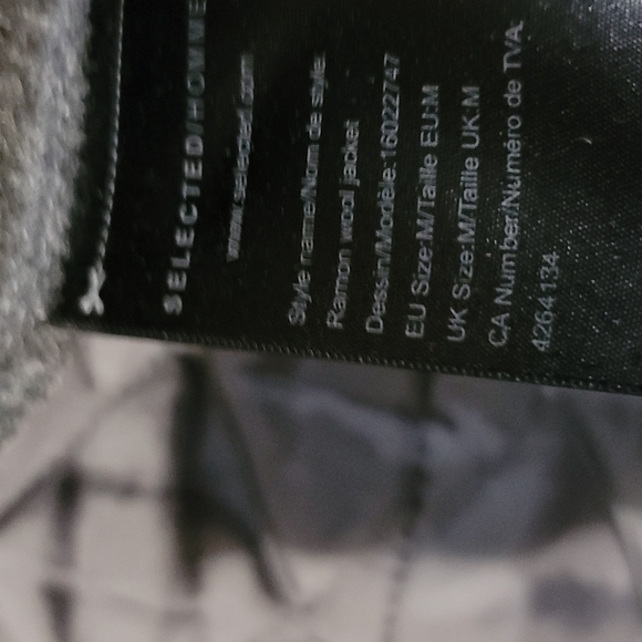 Men's Gently Loved Wool fitted dress jacket by Selected Homme size MED Mint Cond - Picture 14 of 16